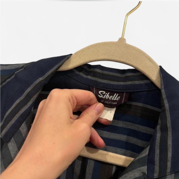 Vintage 70s Striped Cotton Jumpsuit: Sibelle of California Retro Romper | Size S - Picture 4 of 12